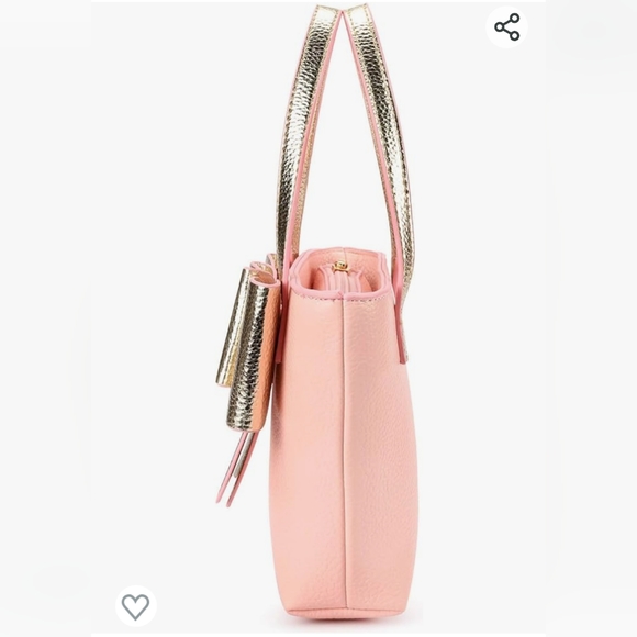 Pink Bag with Bow with Adjustable Detachable Strap - Picture 5 of 7